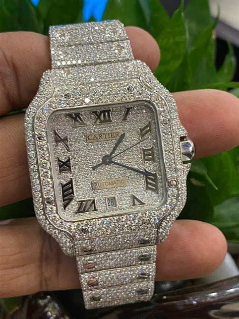 diamond cartier watch mens|cartier diamond watches price.